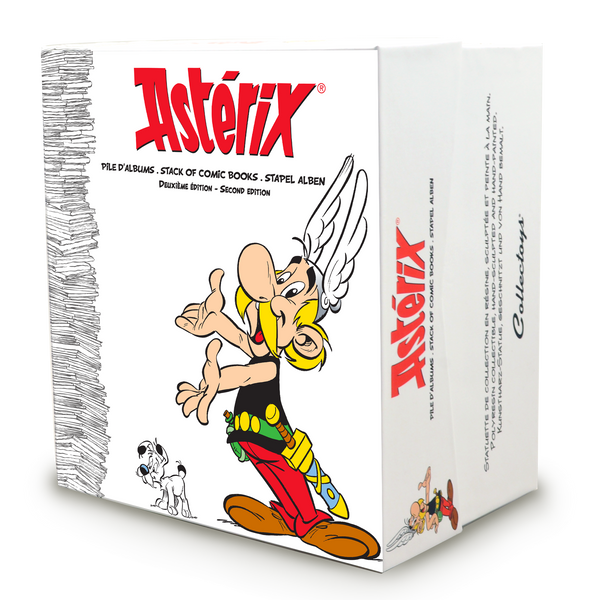 Figurine Astérix Obélix Pile D'albums – Plastoy Collectoys 124 – Résine – Neuf