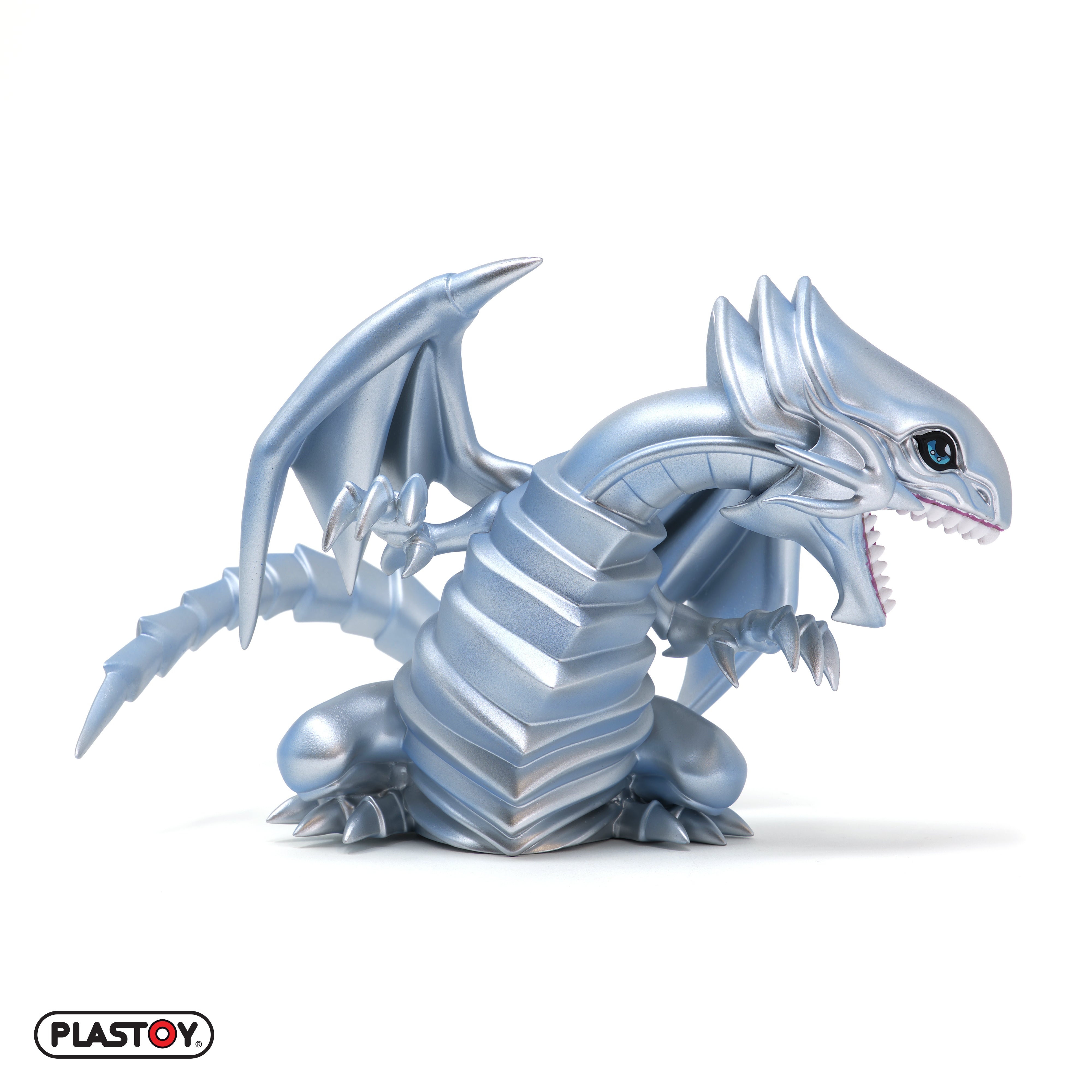TIRELIRE DRAGON BLANC AUX YEUX BLEUS