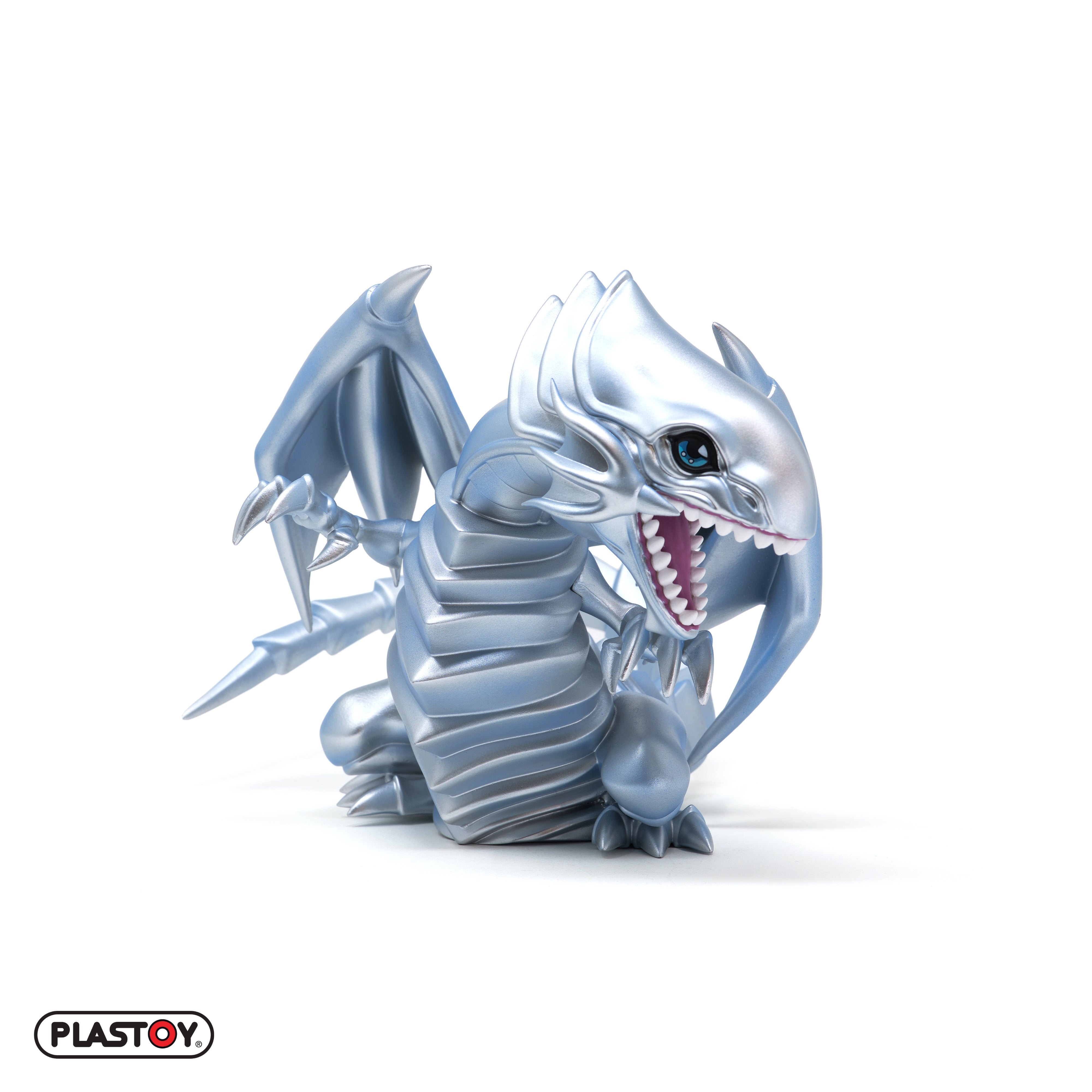 TIRELIRE DRAGON BLANC AUX YEUX BLEUS