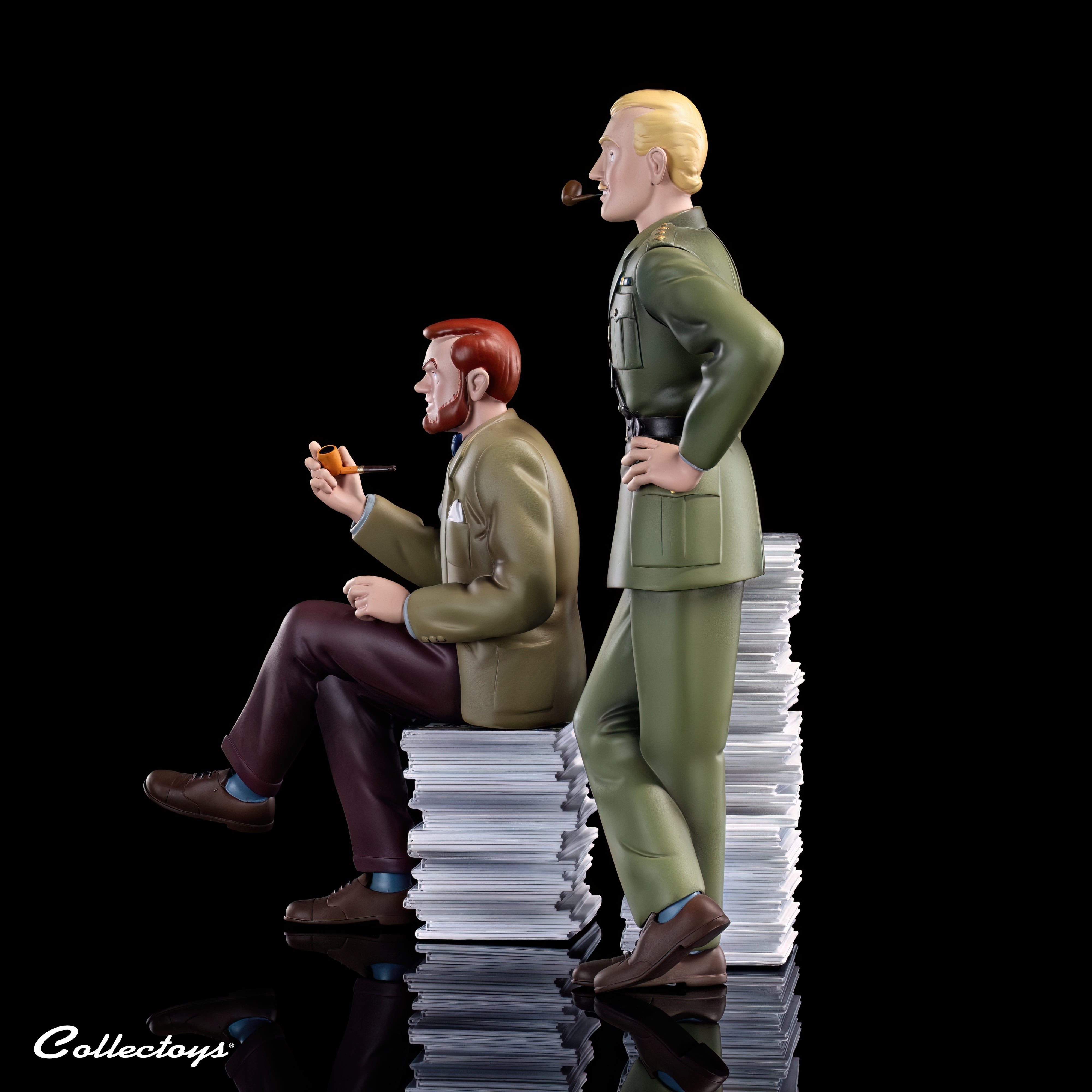 FIGURINE BLAKE ET MORTIMER PILE D'ALBUMS