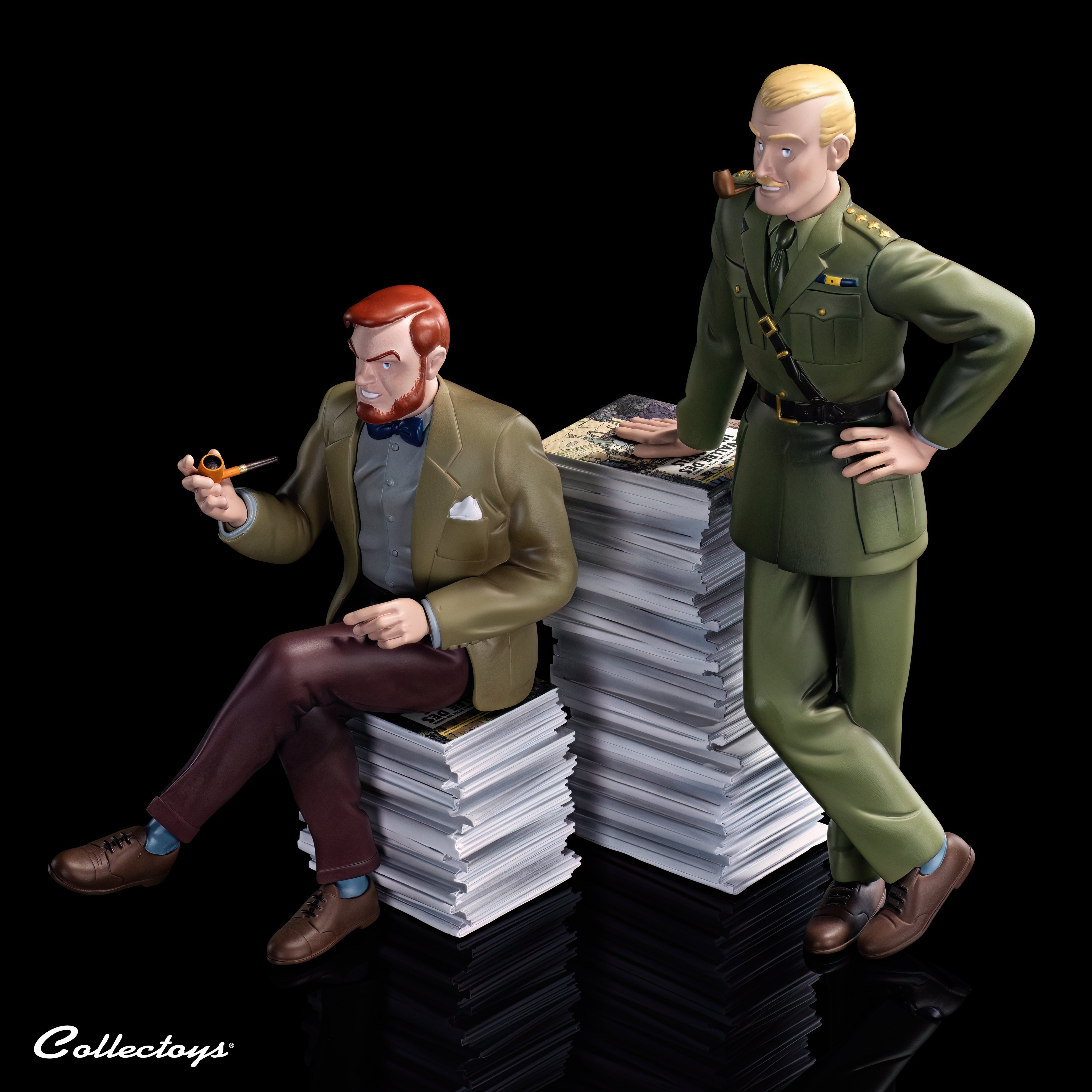 FIGURINE BLAKE ET MORTIMER PILE D'ALBUMS