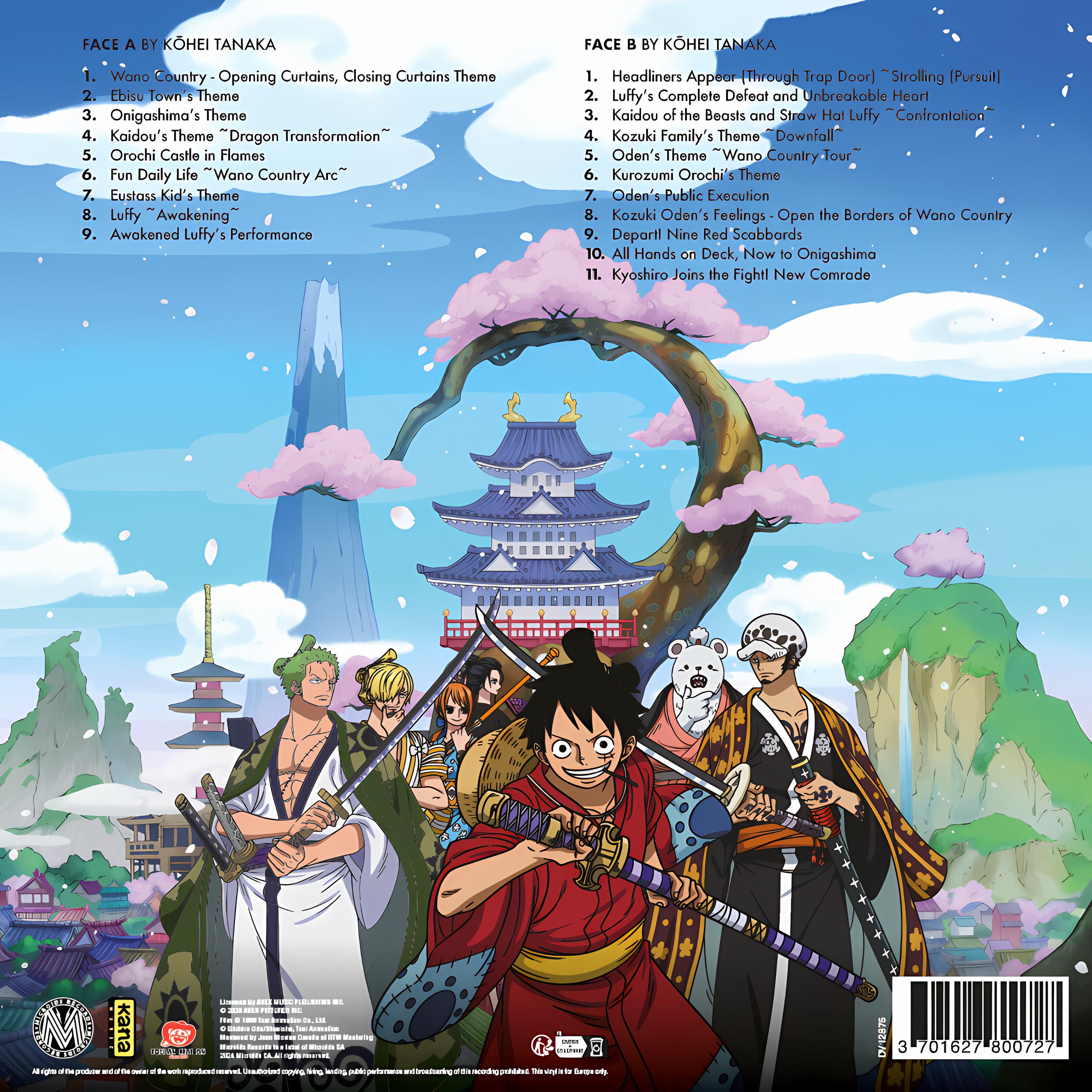 VINYLE ONE PIECE - LAND OF WANO -  ORIGINAL SOUNDTRACK