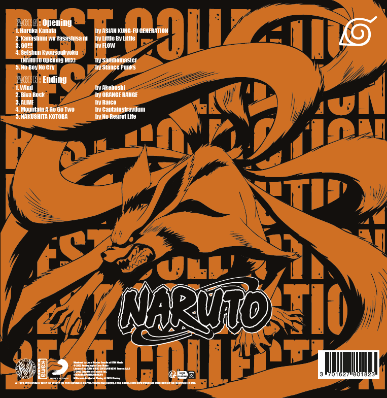 VINYLE NARUTO - BEST COLLECTION - EDITION KYUBI (Picture Disc)