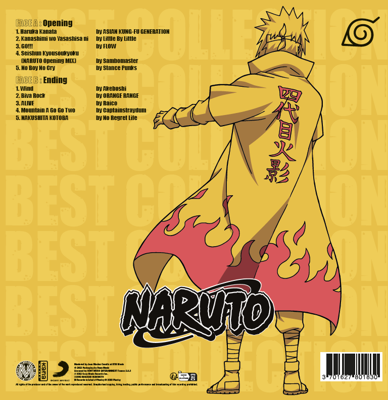 VINYLE NARUTO - BEST COLLECTION - EDITION MINATO