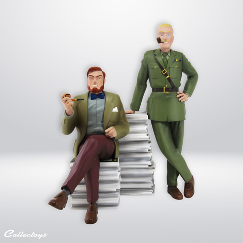 FIGURINE BLAKE ET MORTIMER PILE D'ALBUMS