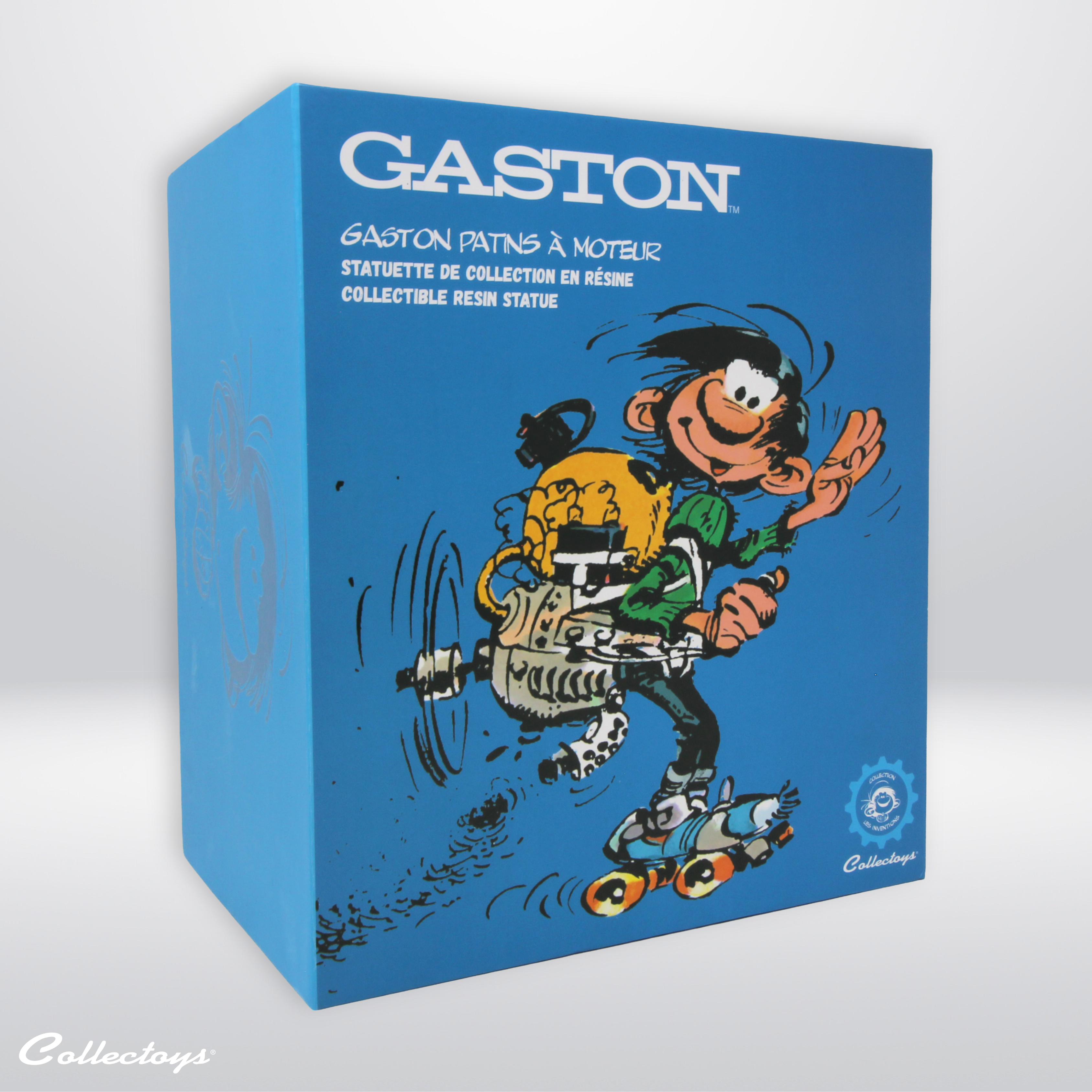 FIGURINE GASTON INVENTIONS PATINS À MOTEUR