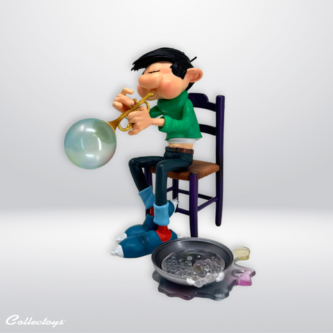FIGURINE GASTON INVENTIONS TROMPETTE À SAVON