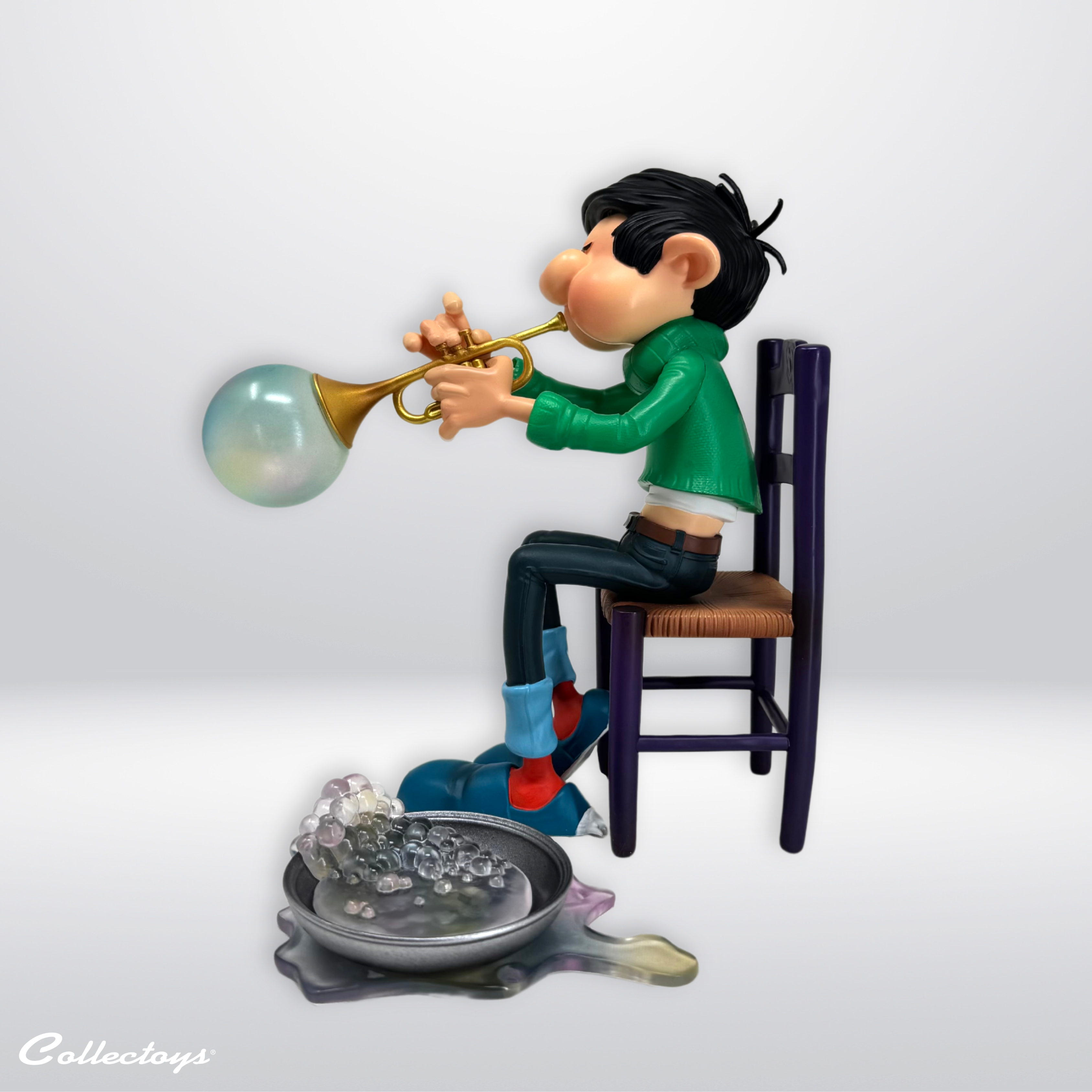 FIGURINE GASTON INVENTIONS TROMPETTE À SAVON