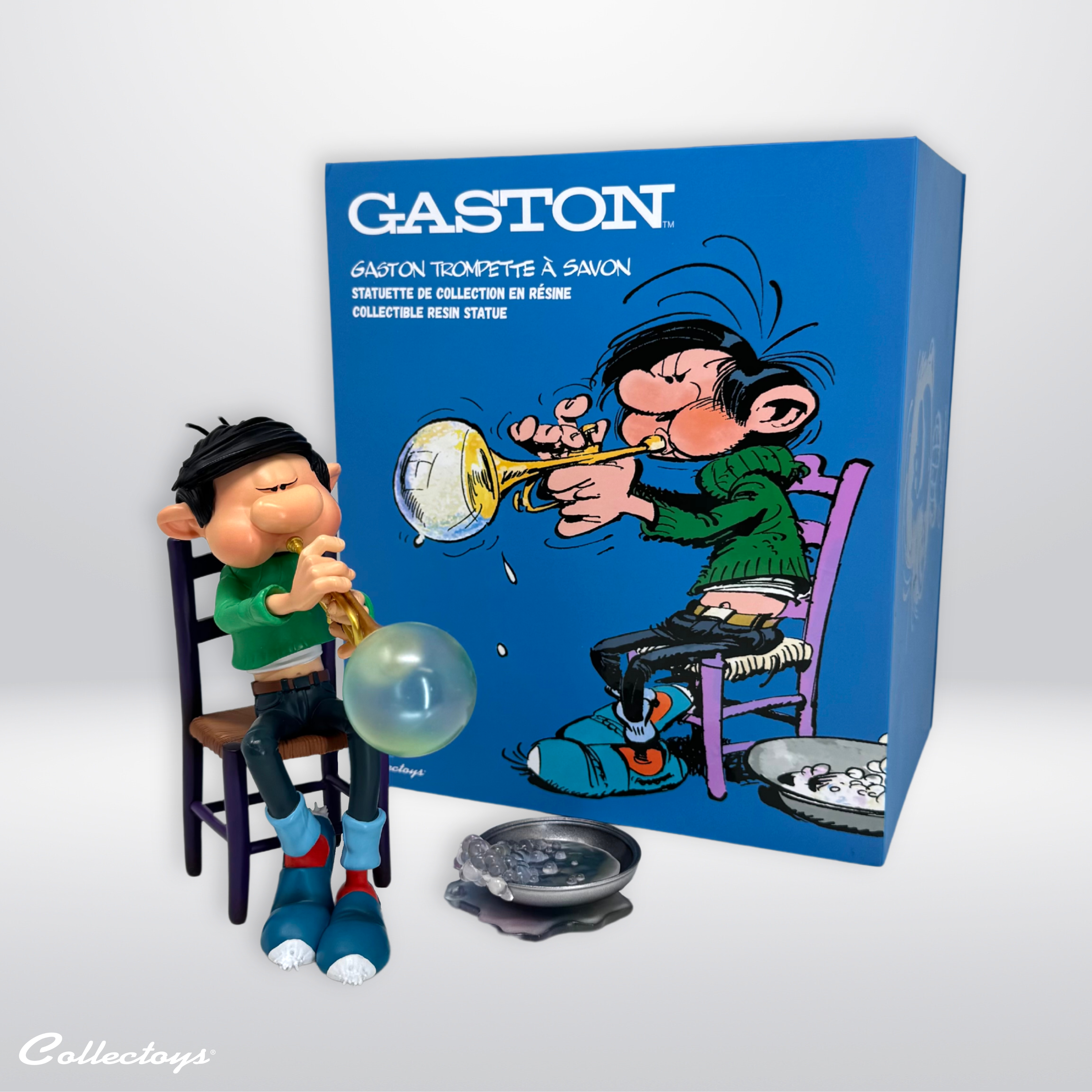 FIGURINE GASTON INVENTIONS TROMPETTE À SAVON